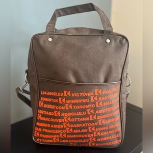 VTG Canadian Pacific Airlines Shoulder Tote Zippered Destinations Bag